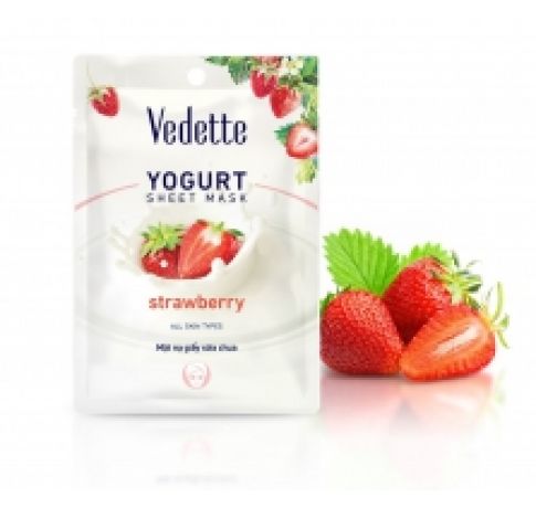 Mặt nạ giấy sữa chua Vedette Dâu Tây 22ml