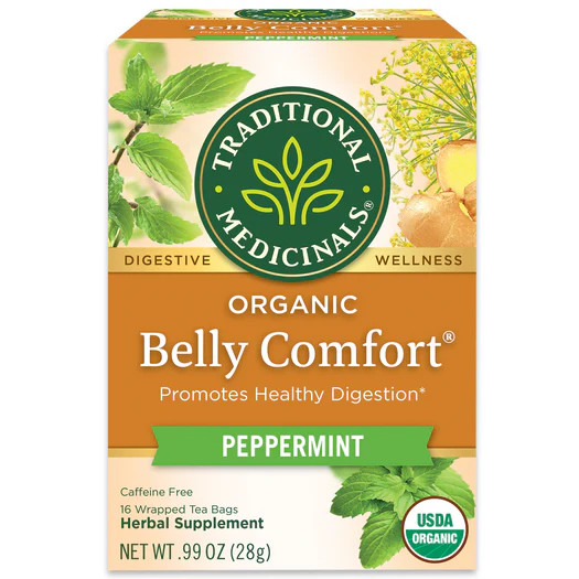 Traditional Medicinals, Organic Belly Comfort Peppermint promotes healthy digestion , 16 Wrapped Tea Bags