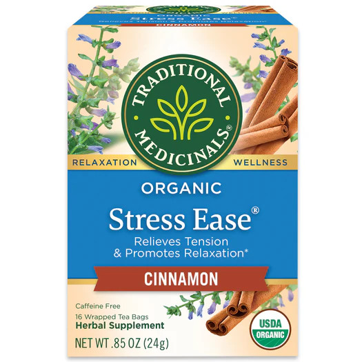 Traditional Medicinals, Organic Stress ease cinnamon Relieves Tension & Promotes Relaxation , 16 Wrapped Tea Bags